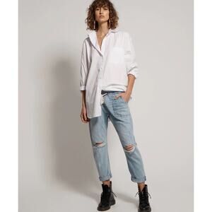 One Teaspoon Shabbies Drawstring Boyfriend Jeans Hustler Distressed Baggy Large